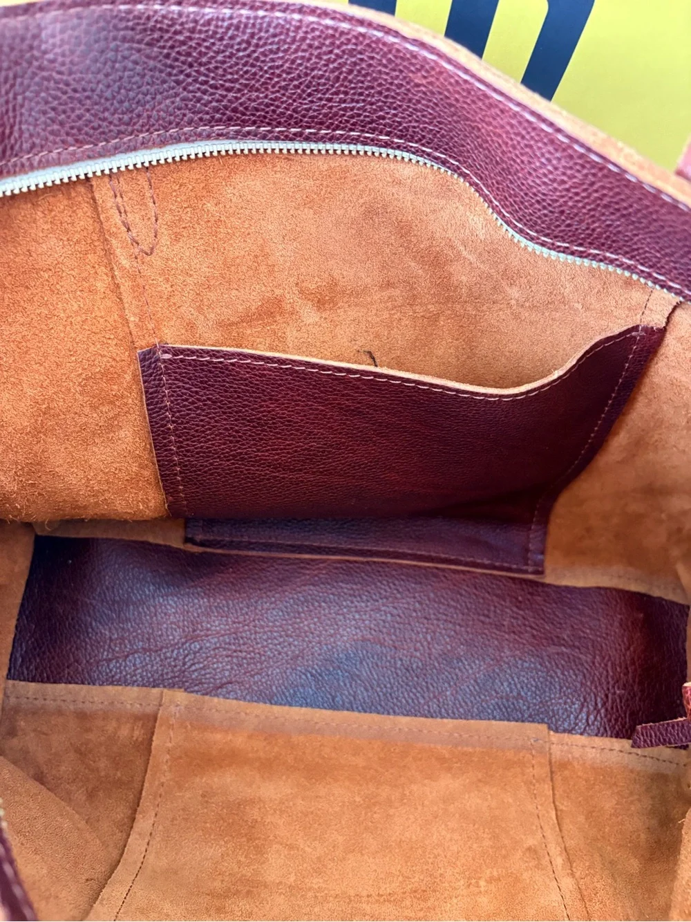 Portland Leather Large Lola Zipper Tote in Nutmeg